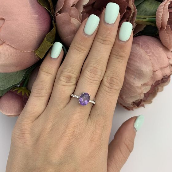 Серебряное кольцо с александритом 2.722ct