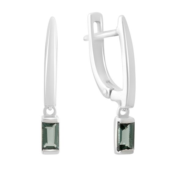 Серебряные серьги с топазом Лондон Блю 0.488ct