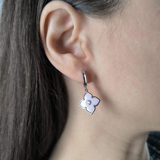 Серебряные серьги с керамикой