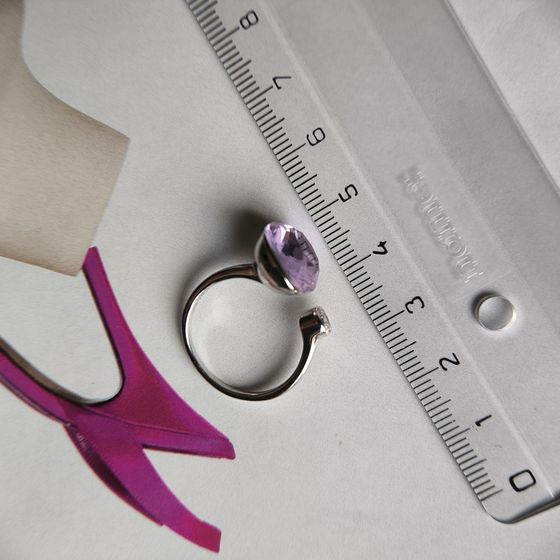 Серебряное кольцо с фианитами