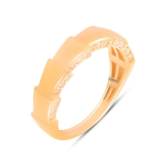 Золотое кольцо с фианитами 0.36ct